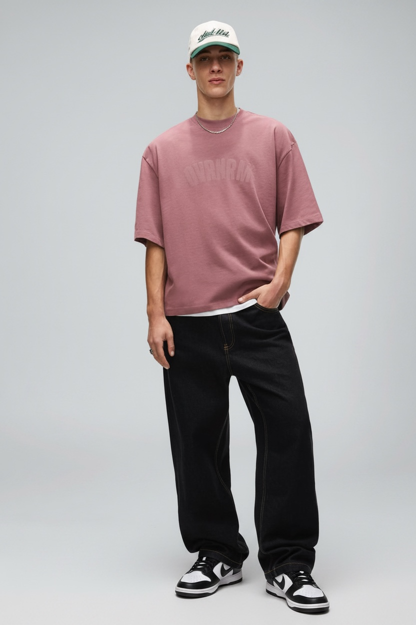 Bershka Drop Shoulder Crop T-Shirt