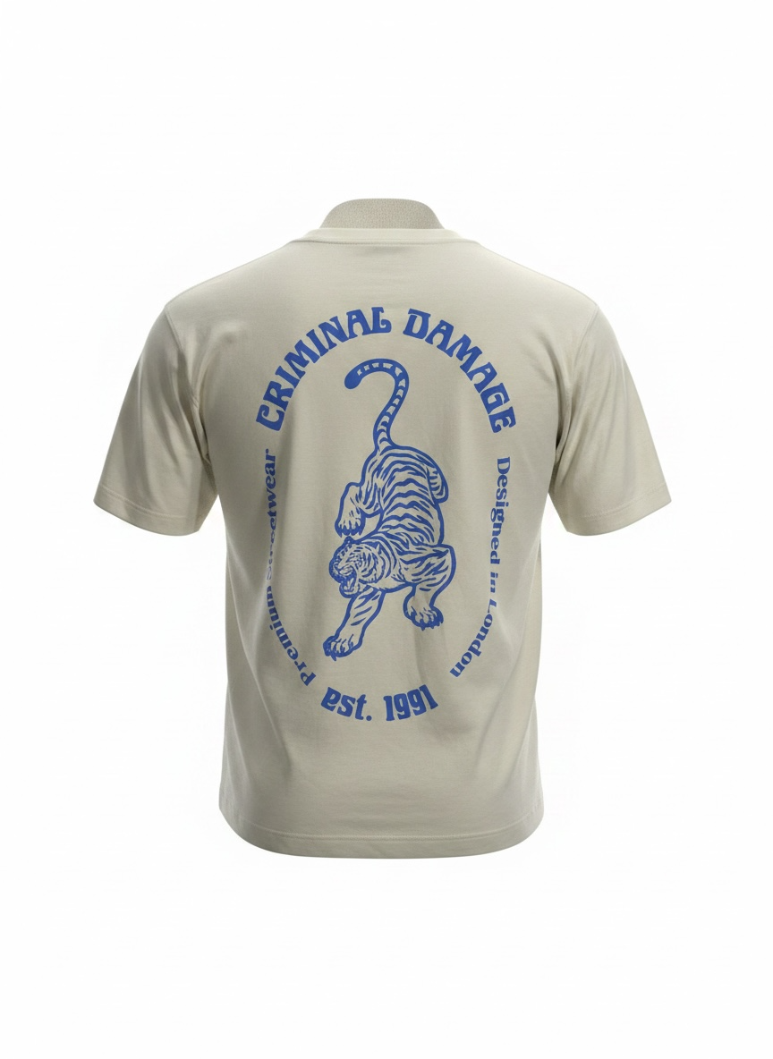 Criminal Damage Tiger Oversized T-Shirt