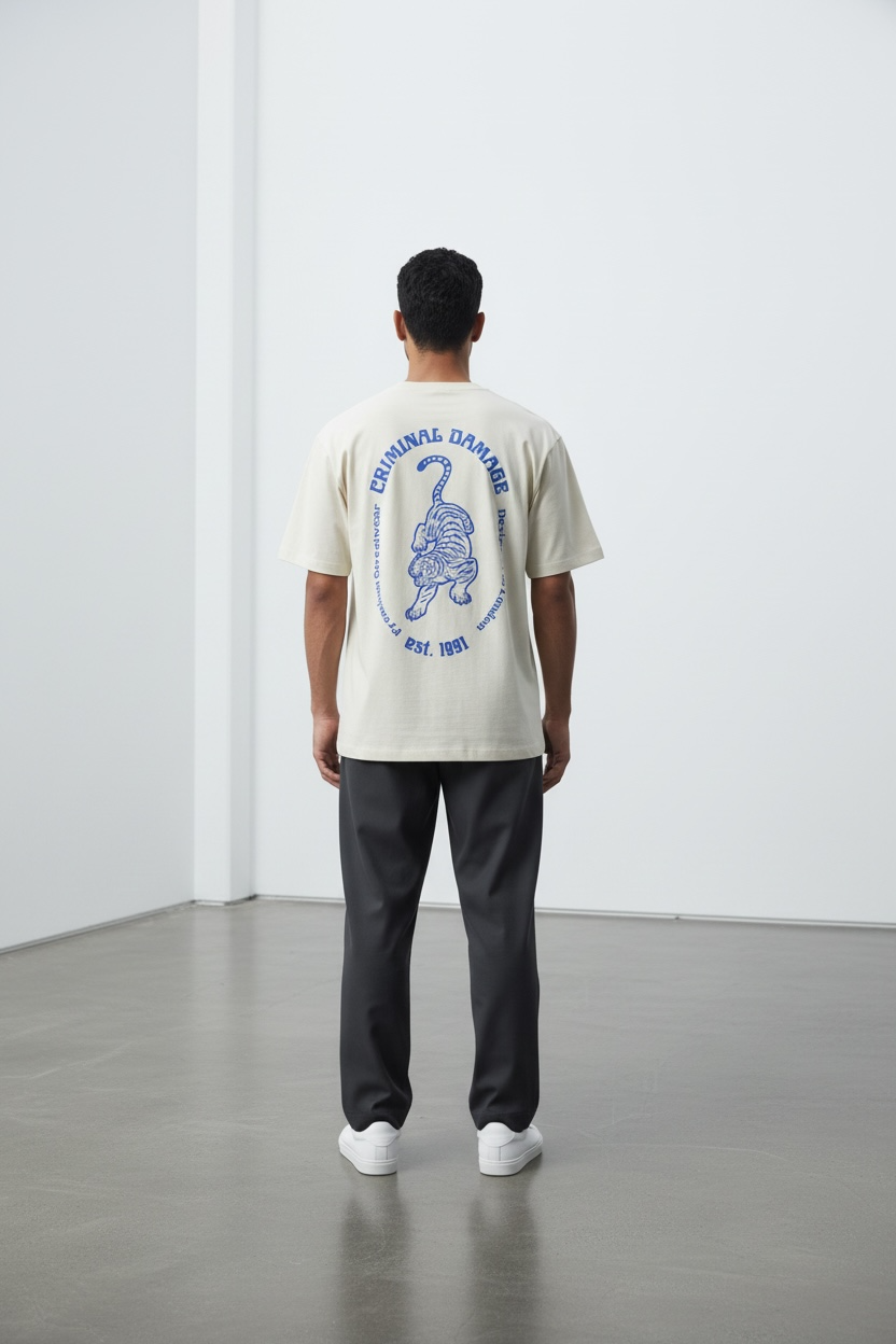 Criminal Damage Tiger Oversized T-Shirt